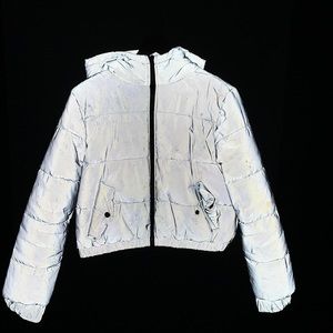 Reflective crop jacket